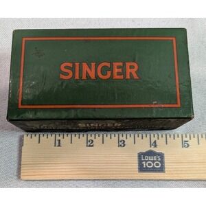 Singer Sewing Machine Attachments 160809 Vintage Green Box  Metal Feet Needles